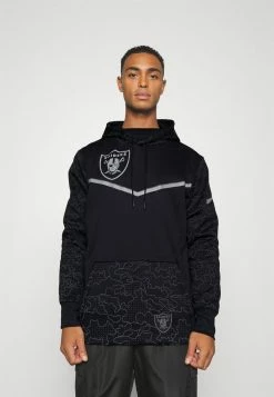 Nike Performance NFL LAS VEGAS RAIDERS MENS THERMA HOODIE - Zip-up Sweatshirt - Black