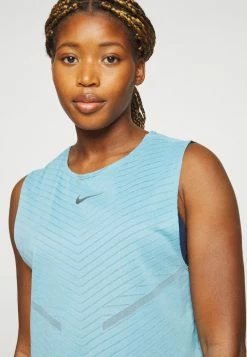 Nike Performance RUN TANK - Sports T-shirt - Cerulean/black -Nike Performance store 64554e563e264de1b02818f2d1fbbaf1