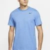 Nike Performance SOLID - Sports T-shirt - Light Game Royal Heather/black