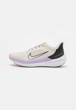 Nike Performance WMNS AIR WINFLO 9 - Neutral Running Shoes - Light Orewood Brown/white/off Noir/lilac/orange Trance