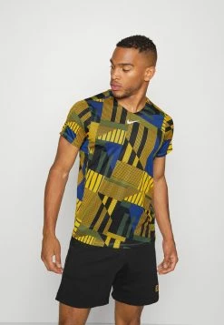 Nike Performance ADVANTAGE - Sports T-shirt - Yellow Ochre/white