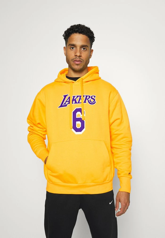 Nike Performance NBA LOS ANGELES LAKERS ICON NAME & NUMBER HOODIE - Club Wear - Amarillo 1 Nike Performance NBA LOS ANGELES LAKERS ICON NAME & NUMBER HOODIE - Club Wear - Amarillo