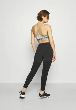 Nike Performance ESSENTIAL PANT - Tracksuit Bottoms - Black/silver -Nike Performance store 6c113f940da44159886b149bbae8dd87