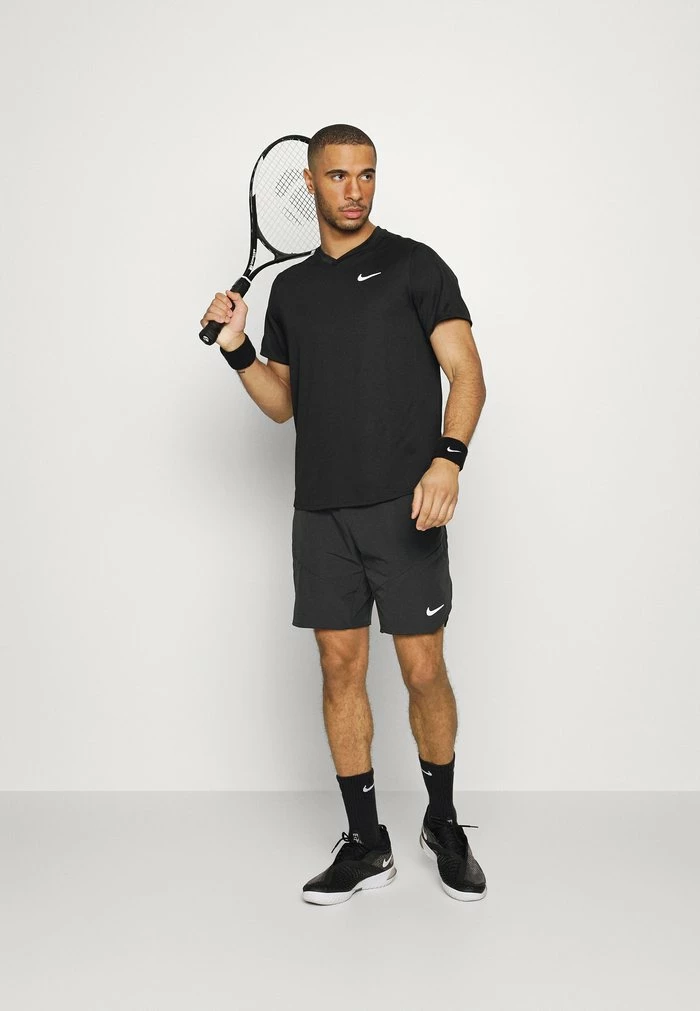 Nike Performance ADVANTAGE SHORT - Sports Shorts - Black/white 2 Nike Performance ADVANTAGE SHORT - Sports Shorts - Black/white - Image 2