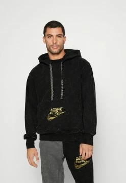 Nike Performance DRY FIT STANDARD HOODIE - Hoodie - Black/iron Grey/black/metallic Gold