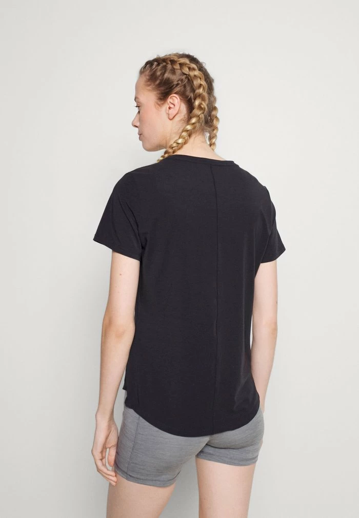 Nike Performance W NK ONE LUXE DF SS STD - Basic T-shirt - Black/silver 3 Nike Performance W NK ONE LUXE DF SS STD - Basic T-shirt - Black/silver - Image 3