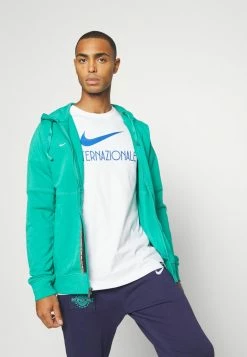 Nike Performance FC TRIBUNA HOODIE - Zip-up Sweatshirt - Neptune Green/habanero Red/white -Nike Performance store 70808049705d4be0b413794d414c6f36