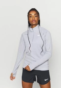 Nike Performance PACER - Long Sleeved Top - Light Smoke Grey/reflective Silver