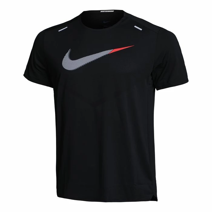 Nike Performance RISE - Print T-shirt - Black/white 1 Nike Performance RISE - Print T-shirt - Black/white