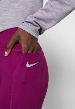Nike Performance FAST CROP - Leggings - Sangria/silver -Nike Performance store 713f66756263438ebfa1f56a960a40d6