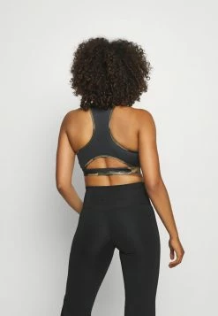 Nike Performance CAMO BRA - Medium Support Sports Bra - Medium Olive/black/white -Nike Performance store 724de11bd58b4c2a981fbbd9859e3c61
