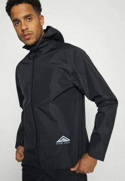 Nike Performance TRAIL JACKET - Outdoor Jacket - Black/dark Smoke Grey -Nike Performance store 727fe2a3a40347beb51408ba8952488d