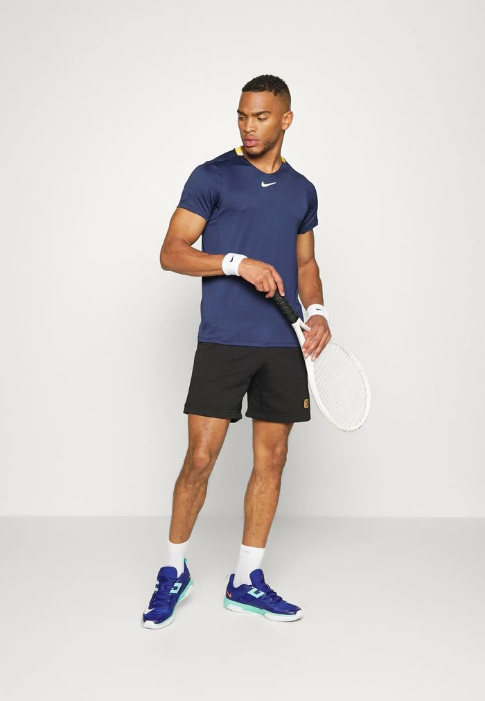 Nike Performance ADVANTAGE - Sports T-shirt - Midnight Navy/yellow Ochre/white 2 Nike Performance ADVANTAGE - Sports T-shirt - Midnight Navy/yellow Ochre/white - Image 2