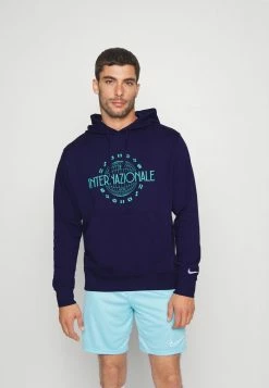 Nike Performance INTER MAILAND HOODIE - Zip-up Sweatshirt - Blackened Blue/white