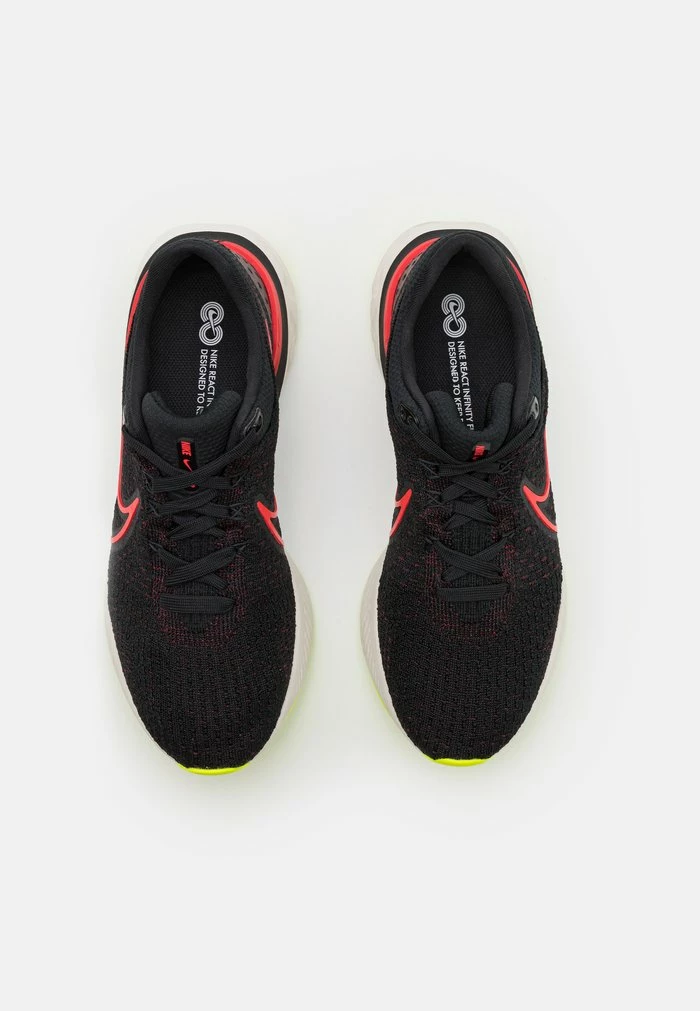 Nike Performance REACT INFINITY RUN - Neutral Running Shoes - Black/siren Red/team Red/volt/phantom 4 Nike Performance REACT INFINITY RUN - Neutral Running Shoes - Black/siren Red/team Red/volt/phantom - Image 4