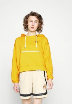 Nike Performance STANDARD ISSUE HOODIE - Hoodie - Yellow Ochre