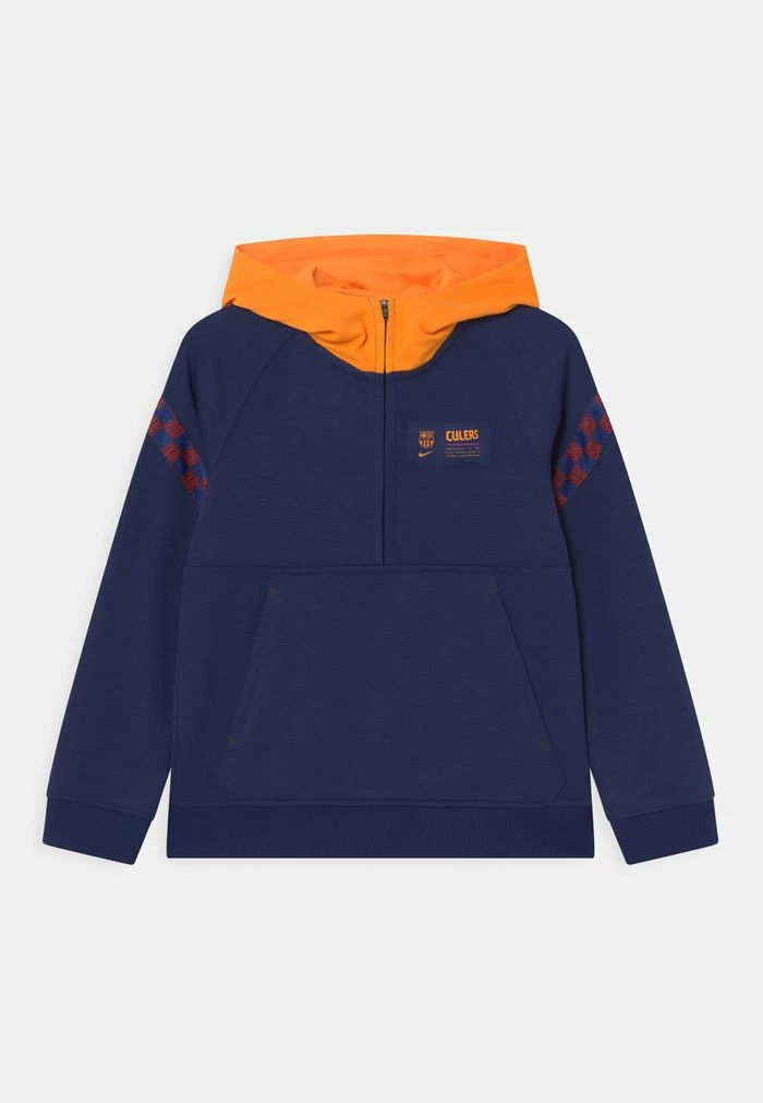 Nike Performance FC BARCELONA TRAVEL HOODIE UNISEX - Club Wear - Blue Void/vivid Orange 1 Nike Performance FC BARCELONA TRAVEL HOODIE UNISEX - Club Wear - Blue Void/vivid Orange
