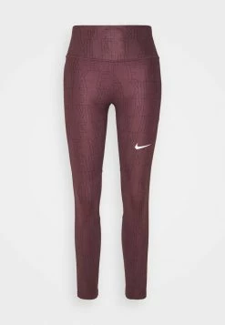Nike Performance RUN FAST - Leggings - Dark Wine/black/reflective Silver