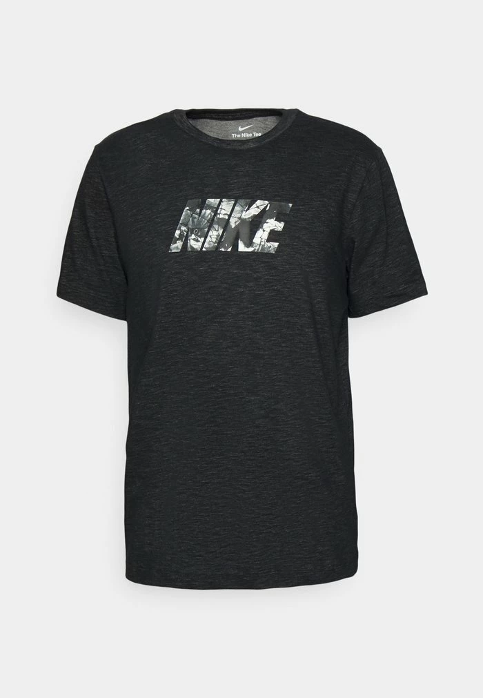 Nike Performance SLUB TEE - Print T-shirt - Black/smoke Grey 5 Nike Performance SLUB TEE - Print T-shirt - Black/smoke Grey - Image 5
