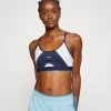 Nike Performance INDY LOGO BRA - Medium Support Sports Bra - Midnight Navy/football Grey/white