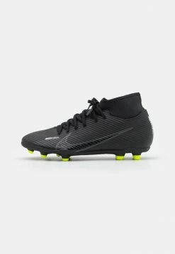 Nike Performance MERCURIAL 9 CLUB FG/MG - Moulded Stud Football Boots - Black/dark Smoke Grey/summit White/volt