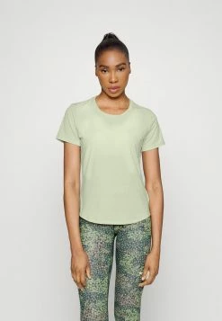 Nike Performance W NK ONE LUXE DF SS STD - Basic T-shirt - Olive Aura/silver