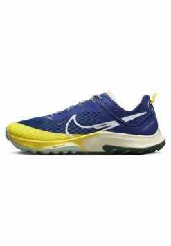 Nike Performance AIR ZOOM TERRA KIGER - Trail Running Shoes - Deep Royal Blue/white Yellow Strike-gorge Green-enamel Green