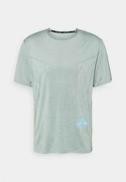 Nike Performance TRAIL RISE 365 - Sports T-shirt - Dusty Sage/laser Blue