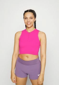 Nike Performance CROP TANK - Top - Active Pink/white