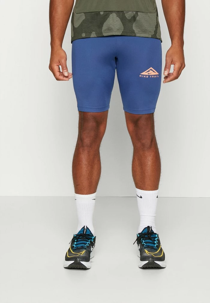 Nike Performance TRAIL HALF - Leggings - Mystic Navy/ashen Slate/orange Trance 1 Nike Performance TRAIL HALF - Leggings - Mystic Navy/ashen Slate/orange Trance