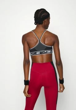 Nike Performance INDY LOGO BRA - Light Support Sports Bra - Black/white -Nike Performance store 7b868ef1f1944202a093f57fe1e5afe3