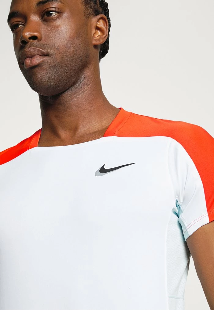 Nike Performance ADVANTAGE SLAM - Sports T-shirt - White/team Orange/glacier Blue/black 6 Nike Performance ADVANTAGE SLAM - Sports T-shirt - White/team Orange/glacier Blue/black - Image 6