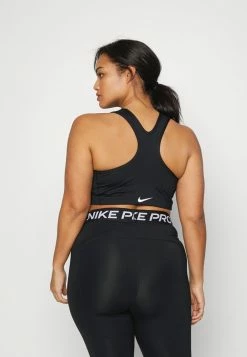 Nike Performance BRA - Medium Support Sports Bra - Black/metallic Silver/white -Nike Performance store 7cb4ee7247764d6686f9a139fd3bd273
