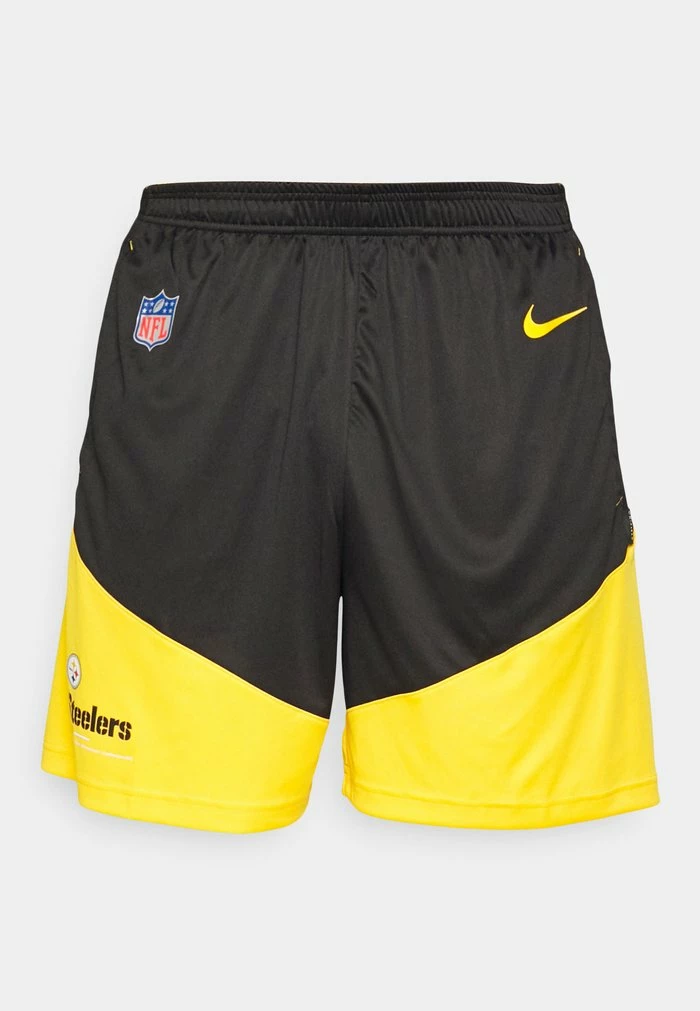 Nike Performance NFL PITTSBURGH STEELERS MENS DRI-FIT SHORT - Swimming Shorts - Black/university Gold 4 Nike Performance NFL PITTSBURGH STEELERS MENS DRI-FIT SHORT - Swimming Shorts - Black/university Gold - Image 4