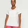 Nike Performance RACE - Sports T-shirt - White/silver