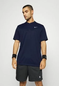 Nike Performance BLADE SOLID - Sports T-shirt - Obsidian/white