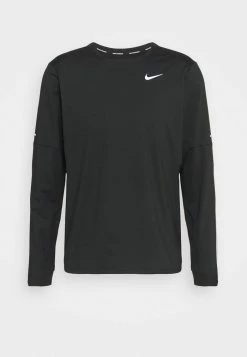 Nike Performance CREW - Long Sleeved Top - Black/reflective Silver
