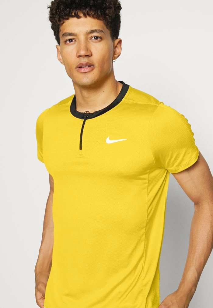 Nike Performance ADVANTAGE - Sports T-shirt - Yellow Ochre/black/white 4 Nike Performance ADVANTAGE - Sports T-shirt - Yellow Ochre/black/white - Image 4