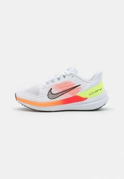 Nike Performance AIR WINFLO 9 - Neutral Running Shoes - White/black/total Orange/bright Crimson/ghost Green/pure Platinum