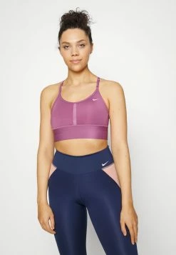 Nike Performance INDY BRA - Medium Support Sports Bra - Light Bordeaux/white