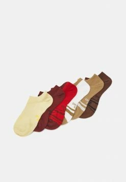 Nike Performance EVERYDAY STRIPES 6 PACK - Sports Socks - Cacao Wow/black/cinnabar/oxen Brown/sail/dark Driftwood/lemon Wash/yellow Ochre