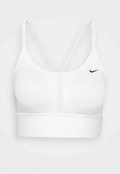 Nike Performance INDY BRA - Medium Support Sports Bra - White/black -Nike Performance store 850a42f99b1a4b1690ced82f73bd0c90
