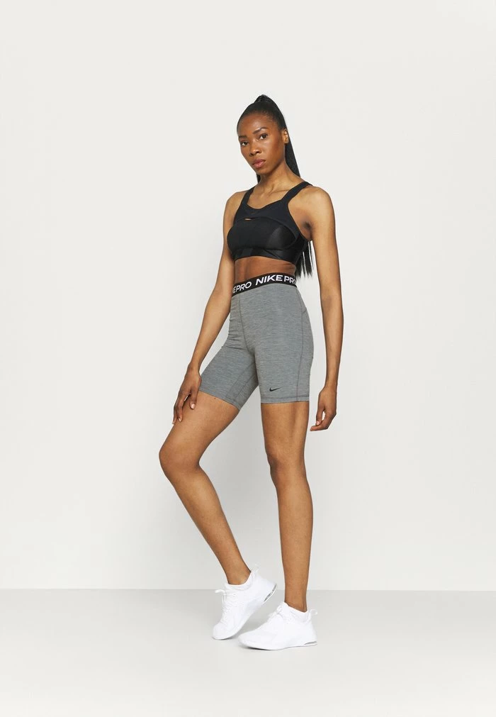 Nike Performance 365 SHORT HI RISE - Leggings - Smoke Grey/black 2 Nike Performance 365 SHORT HI RISE - Leggings - Smoke Grey/black - Image 2