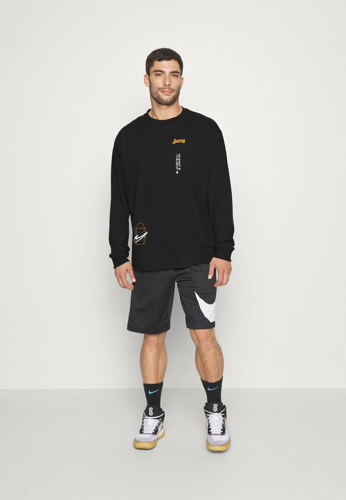 Nike Performance NBA LOS ANGELES LAKERS MAX 90 LONG SLEEVE - Long Sleeved Top - Black 2 Nike Performance NBA LOS ANGELES LAKERS MAX 90 LONG SLEEVE - Long Sleeved Top - Black - Image 2