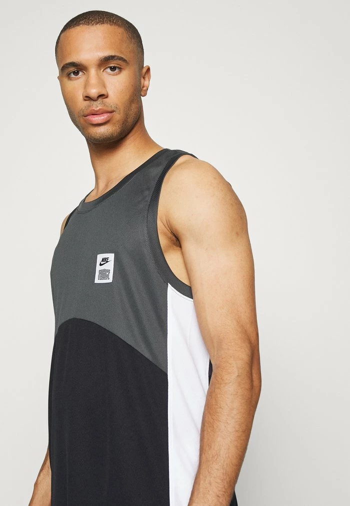 Nike Performance DRY FIT STARTING - Top - Dark Smoke Grey/black/white 5 Nike Performance DRY FIT STARTING - Top - Dark Smoke Grey/black/white - Image 5