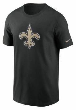 Nike Performance NFL NEW ORLEANS LOGO ESSENTIAL - Print T-shirt - Black 00a