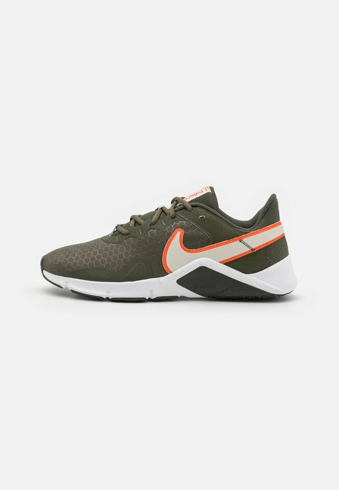 Nike Performance LEGEND ESSENTIAL 2 - Training Shoe - Green/orange 1 Nike Performance LEGEND ESSENTIAL 2 - Training Shoe - Green/orange