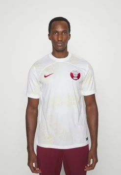 Nike Performance QATAR STADIUM AWAY - Football Shirt - White/beach/desert Maroon