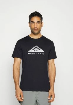 Nike Performance TEE TRAIL - Sports T-shirt - Black