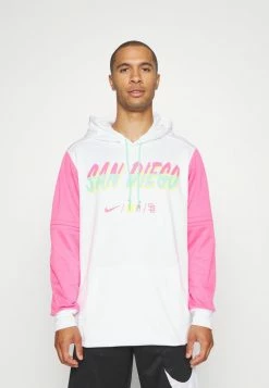 Nike Performance MLB SAN DIEGO PADRES CITY CONNECT THERMA HOODIE - Hoodie - White/hyper Pink